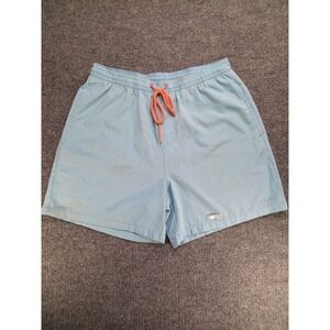 HUK Mens Shorts Medium Blue Performance Fishing Stretch Drawstring Stained